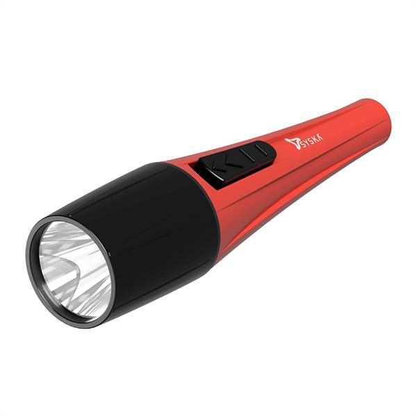 SYSKA T052AA-01 Strong ABS Body LED Torch with Powerful Lumen (RED)